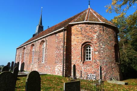 Church in a graveyard
