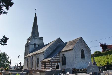 A church and a tree 