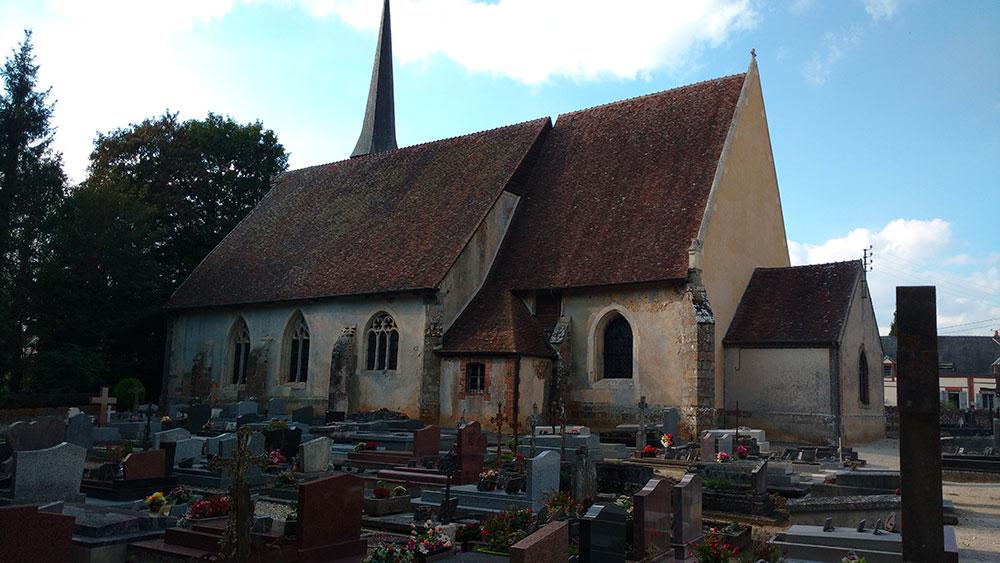 Church in a cementery